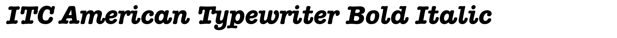 ITC American Typewriter Bold Italic image